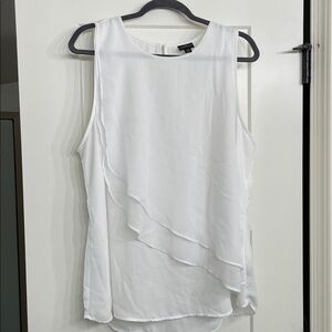 Worthington White Sleeveless Top